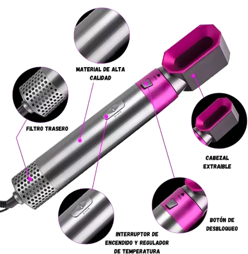 ✨StylePro® - 5 en 1 : Seca, alisa, riza y da brillo a tu cabello sin frizz