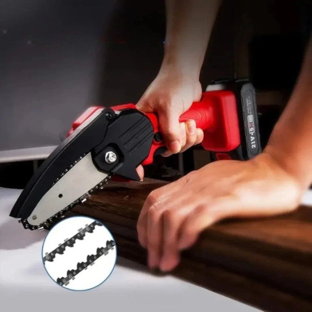 CortaMax™ | Mini Motosierra Eléctrica Portátil 48V | + 1 Batería + Maleta GRATIS