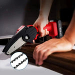 CortaMax™ | Mini Motosierra Eléctrica Portátil 48V | + 1 Batería + Maleta GRATIS