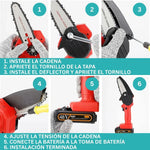 CortaMax™ | Mini Motosierra Eléctrica Portátil 48V | + 1 Batería + Maleta GRATIS